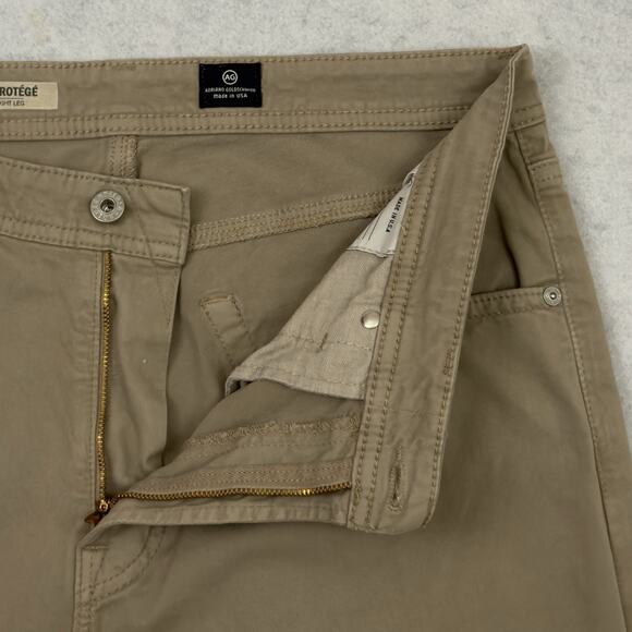 AG Adriano Goldschmied The Protegé Straight Leg Khaki Chinos 34×34 Stretch USA - Picture 11 of 14